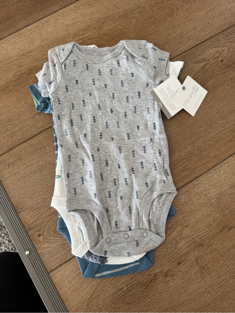 Little Planet by Carter's Gray Printed Baby Bodysuit - 3-Pack
